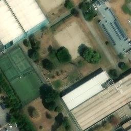Sand Volleyball Court — aerial view