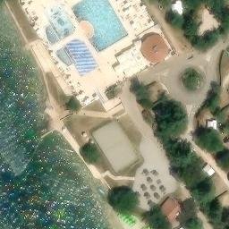 Sand Volleyball Court — aerial view