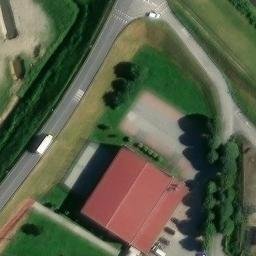 Volleyball Court near Bovolenta — aerial view