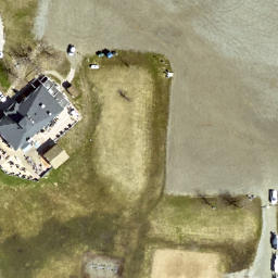 Magog Beach Volleyball Court #2 — aerial view