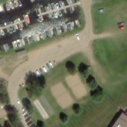 Huntsville Beach Volleyball Court #1 — aerial view