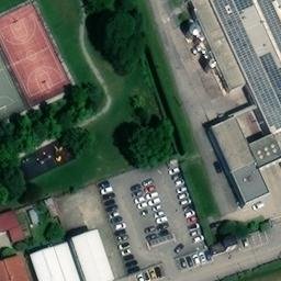 Volleyball Court near Ossago Lodigiano — aerial view