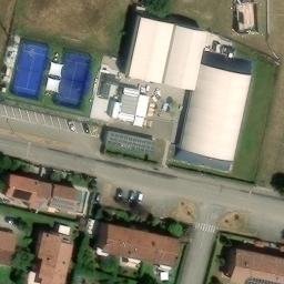 Sand Volleyball Court — aerial view