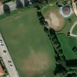 Sand Volleyball Court — aerial view