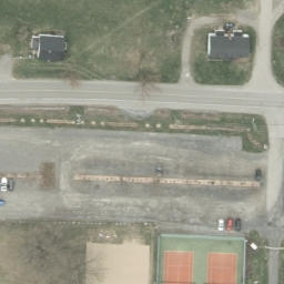 Knowlton Beach Volleyball Court — aerial view