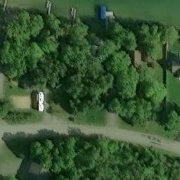 Sand Volleyball Court in Presque Isle Harbor, MI — aerial view