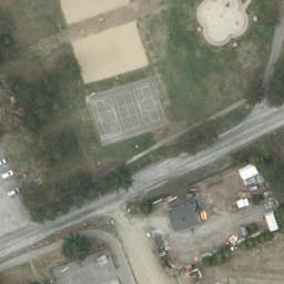 Cowansville Beach Volleyball Court #2 — aerial view
