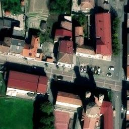 Volleyball Court near Trino — aerial view