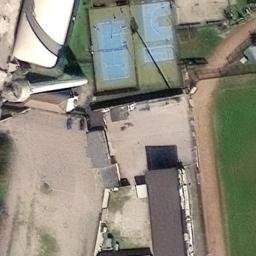 Volleyball Court near Pizzighettone — aerial view