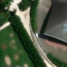 Volleyball Court near Grenoble — aerial view
