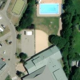 Sand Volleyball Court — aerial view