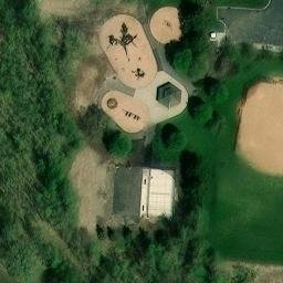 Hugo Beach Volleyball Court #2 — aerial view