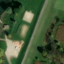 Sand Volleyball Court — aerial view