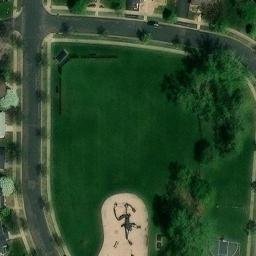Hugo Beach Volleyball Court #1 — aerial view