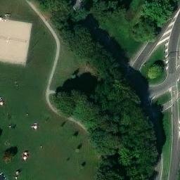 Sand Volleyball Court — aerial view
