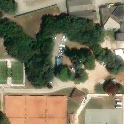 Sand Volleyball Court — aerial view