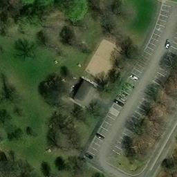 Sand Volleyball Court in Osseo, MN — aerial view