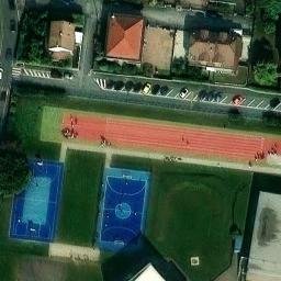 Volleyball Court near Settimo Torinese — aerial view