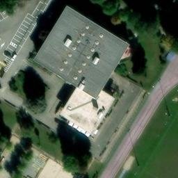 Sand Volleyball Court — aerial view