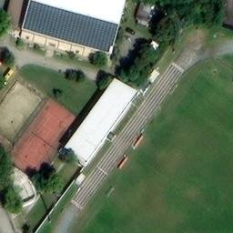 Volleyball Court near Almese — aerial view