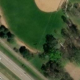 Mounds View Beach Volleyball Court #1 — aerial view