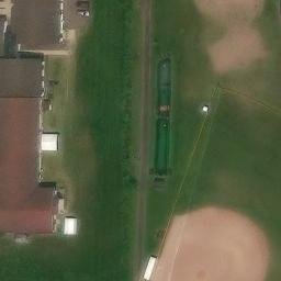 Bloomer Beach Volleyball Court #1 — aerial view
