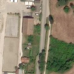 Sand Volleyball Court — aerial view