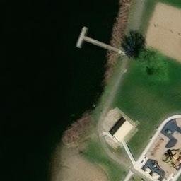 Fridley Beach Volleyball Court #1 — aerial view