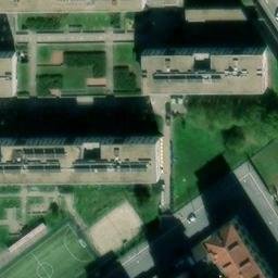 Sand Volleyball Court — aerial view