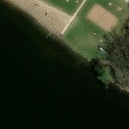 New Brighton Beach Volleyball Court #2 — aerial view