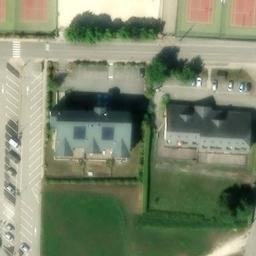 Sand Volleyball Court — aerial view