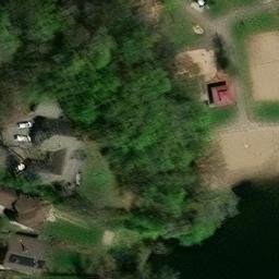 Sand Volleyball Court in Hilltop, MN — aerial view