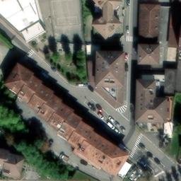 Volleyball Court near Castelnuovo Don Bosco — aerial view
