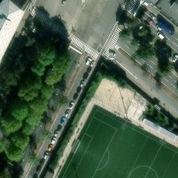 Sand Volleyball Court — aerial view