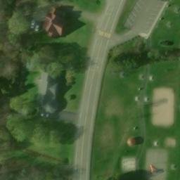 Coaticook Beach Volleyball Court #1 — aerial view