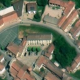 Volleyball Court near Conzano — aerial view
