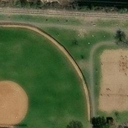 Sand Volleyball Court in Roseville, MN — aerial view