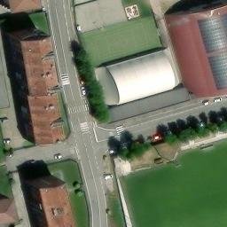 Sand Volleyball Court — aerial view