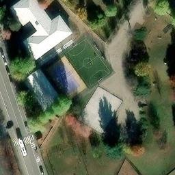 Volleyball Court near Rivalta di Torino — aerial view