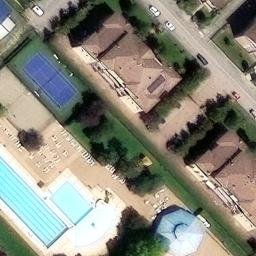 Sand Volleyball Court — aerial view