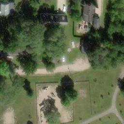 Sand Volleyball Court in Bellaire, MI — aerial view