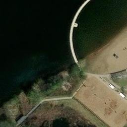 Sand Volleyball Court in Golden Valley, MN — aerial view