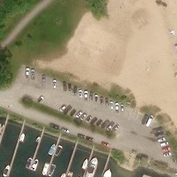 Suttons Bay Township Beach Volleyball Court #2 — aerial view