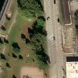 Sand Volleyball Court in Hudson, WI — aerial view