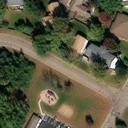 Sand Volleyball Court in Hudson, WI — aerial view