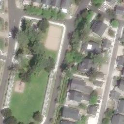 Sand Volleyball Court in Lincoln City, OR — aerial view