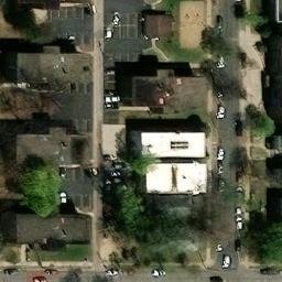 Sand Volleyball Court in Saint Louis Park, MN — aerial view