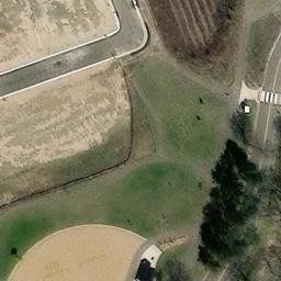 Sand Volleyball Court in Luella Anderson Subdivision, MN — aerial view