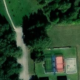 Sand Volleyball Court — aerial view