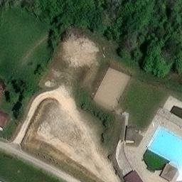 Sand Volleyball Court — aerial view